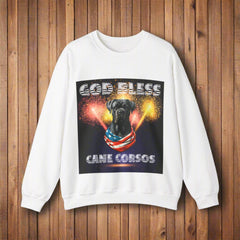 God Bless Cane Corso Patriotic Unisex Sweatshirt Heavy Blend™ Crewneck | Paws Up Life, LLC