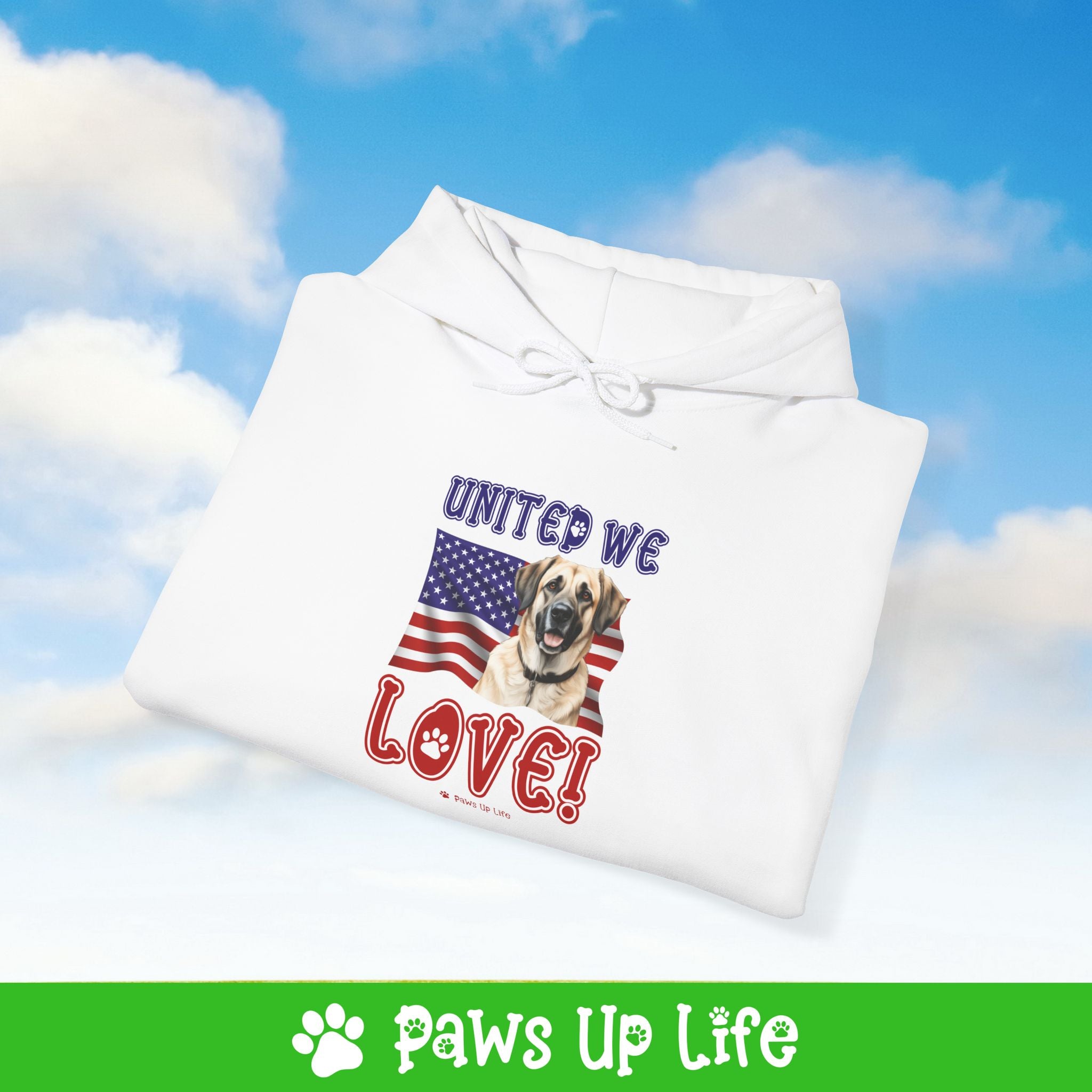 Anatolian Shepherd Dog United We Love Unisex Hoodie Hooded Sweatshirt Classic Comfy Cotton