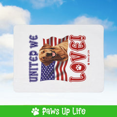 Golden Retriever Dog United We Love Fleece Sherpa Blanket - Perfect for Snuggling and Cozy Napping | Paws Up Life, LLC