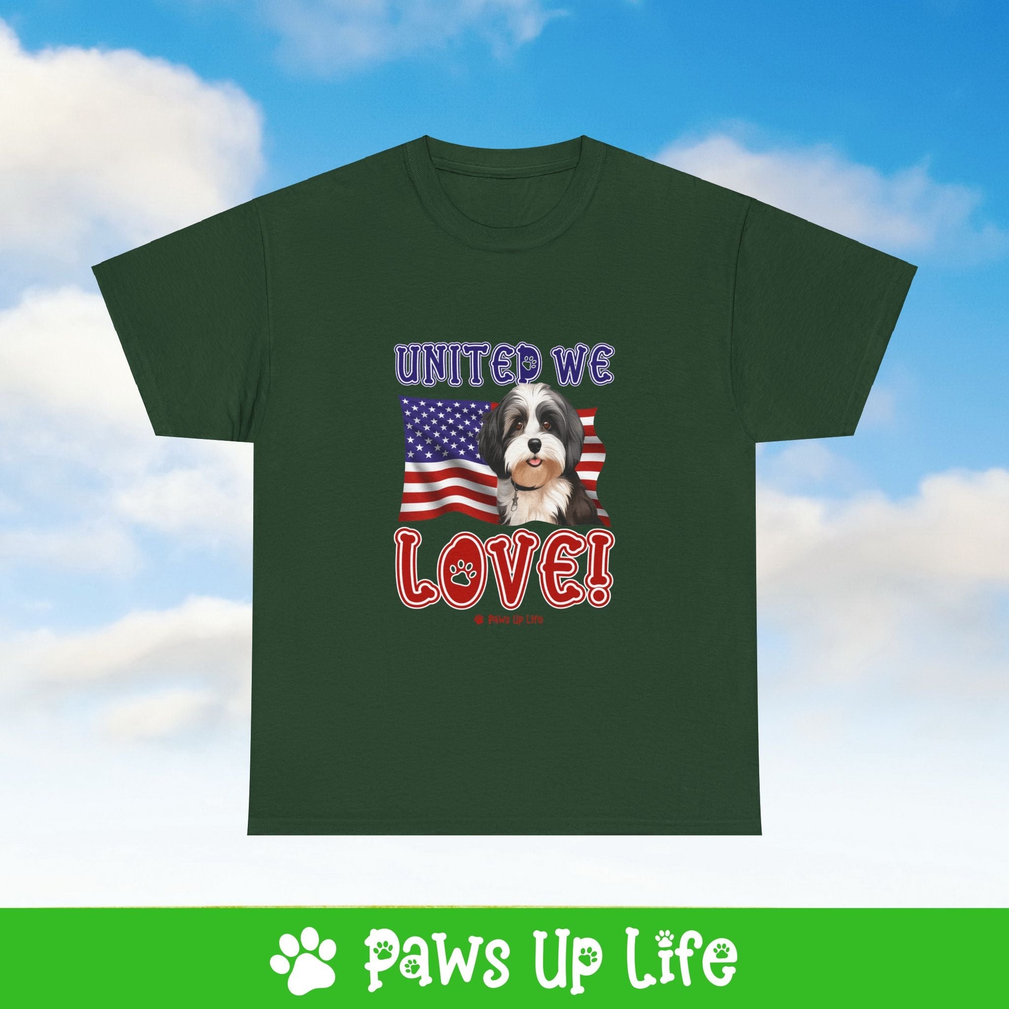 Havanese Dog United We Love Dog Tee, Shirt, Unisex Pet Lover Gift, Dog Mom Dad Tshirt, Animal Rescue Advocate, Cute Puppy Graphic Top Classic Collar | Paws Up Life, LLC