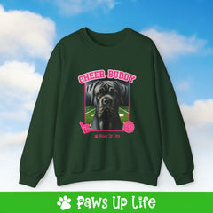 Cane Corso Football Cheer Buddy Cheerleading Dog Crewneck Sweatshirt, Unisex Gift for Animal Lovers, Dog Mom Dad Sweatshirt, Cute Dog Lover Apparel, Fun Pet | Paws Up Life, LLC