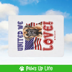 Mastiff Dog United We Love Fleece Sherpa Blanket - Perfect for Snuggling and Cozy Napping | Paws Up Life, LLC