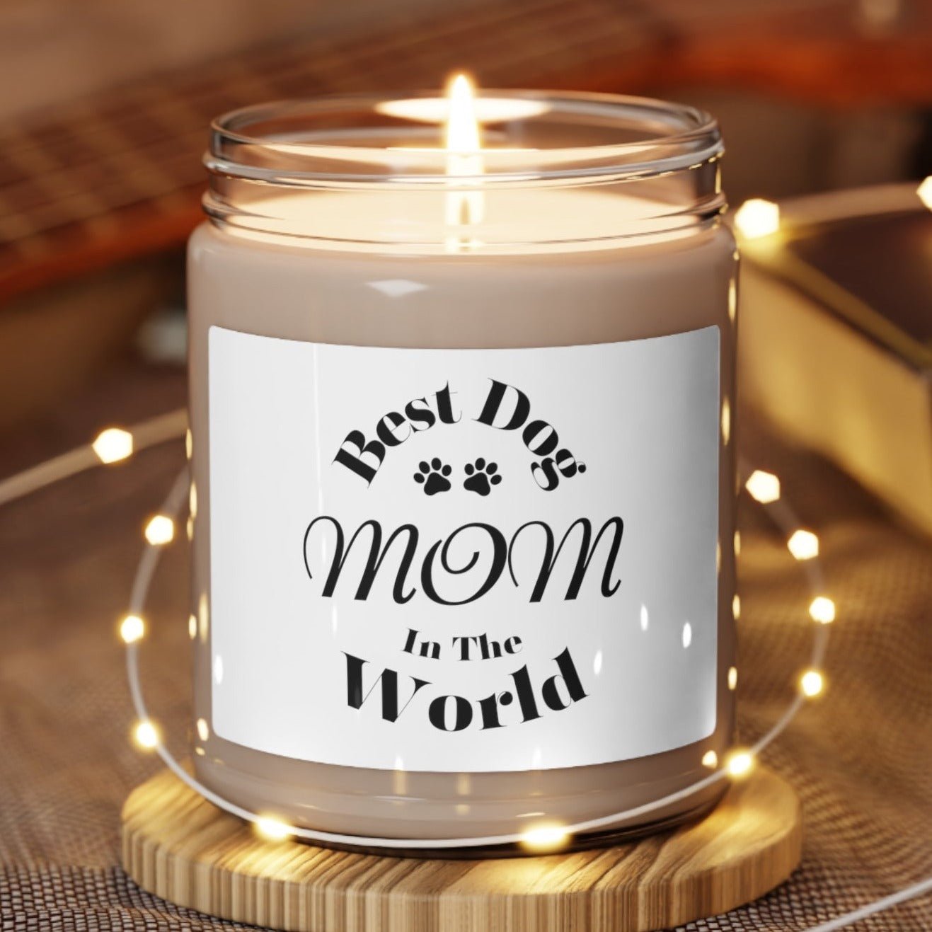 Best Dog Mom in the World Candle: A Heartwarming Gift for Pet Lovers   Scented Soy Candle, 9oz, Apple Harvest Scent | Paws Up Life, LLC