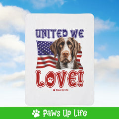 German Wirehaired Pointer Dog United We Love Fleece Sherpa Blanket - Perfect for Snuggling and Cozy Napping