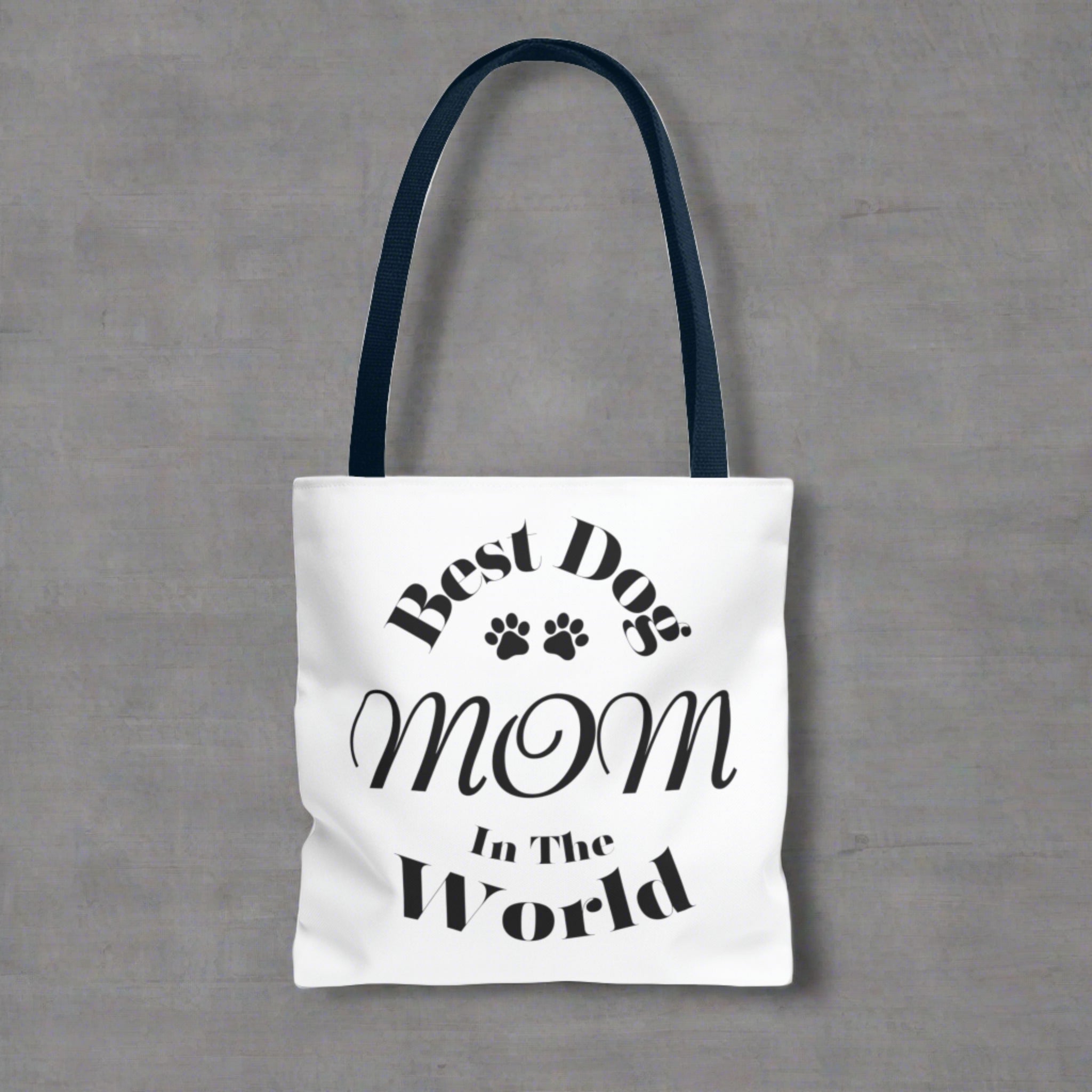 Best Dog Mom In The World Canvas Bag: Stylish Tote for Proud Pet Moms - Tote Bag (AOP)| Mother's Day| Birthday| Christmas| Gift For Her| New Puppy| Pet Adoption| Dog Mom | Paws Up Life, LLC