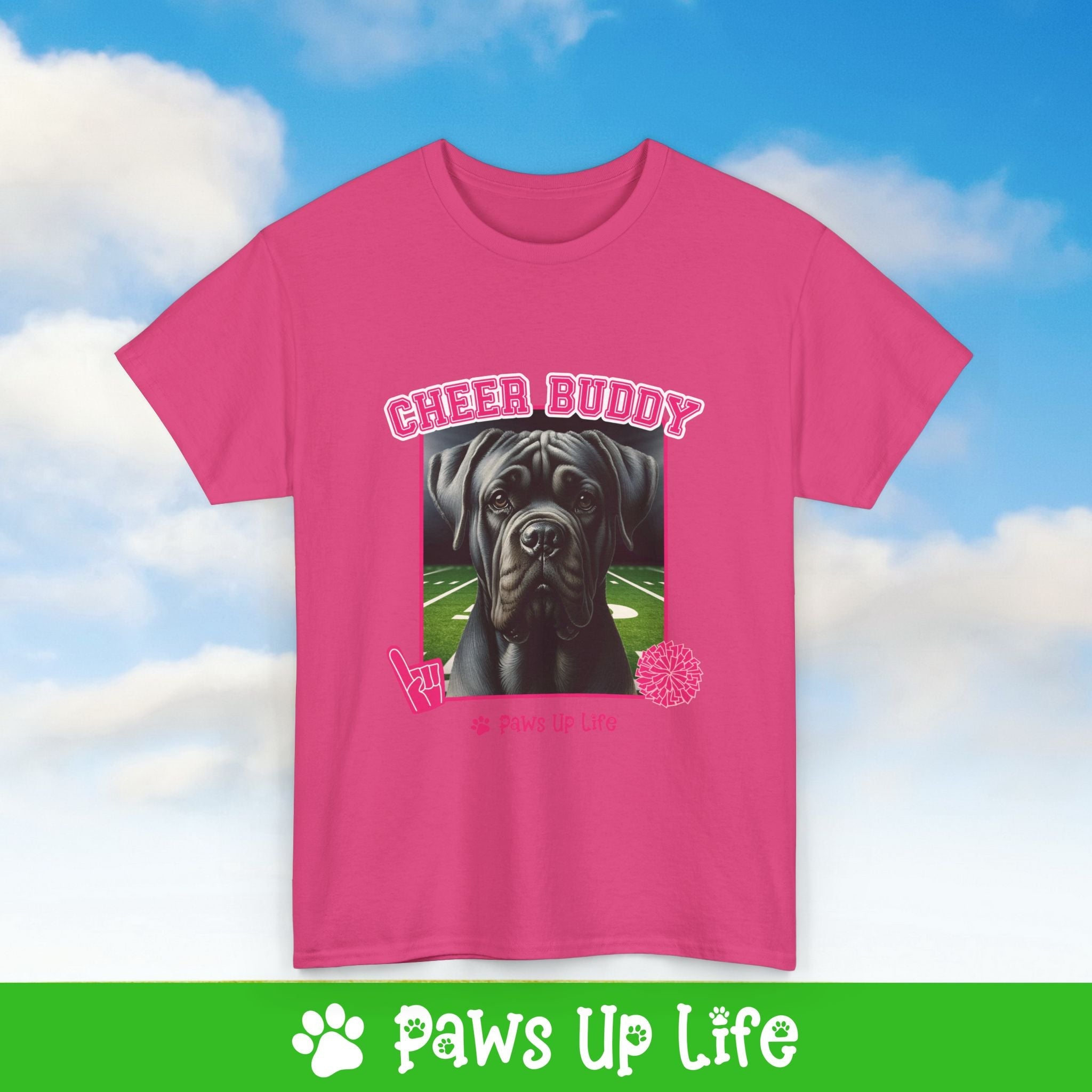 Cane Corso Football Cheer Buddy Cheerleading Dog Tee, Shirt, Unisex Pet Lover Gift, Dog Mom Dad Tshirt, Animal Rescue Advocate, Cute Puppy Graphic Top Classic Collar | Paws Up Life, LLC