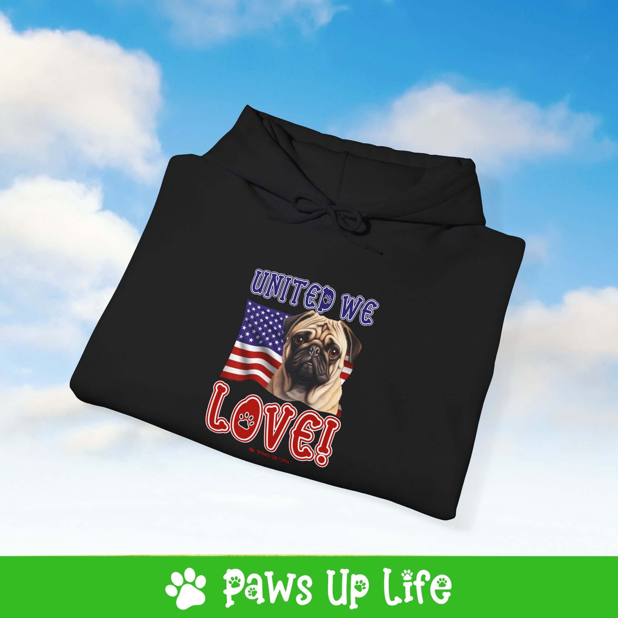 Pug Dog Patriotic Hoodie