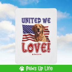 Golden Retriever Dog United We Love Fleece Sherpa Blanket - Perfect for Snuggling and Cozy Napping | Paws Up Life, LLC