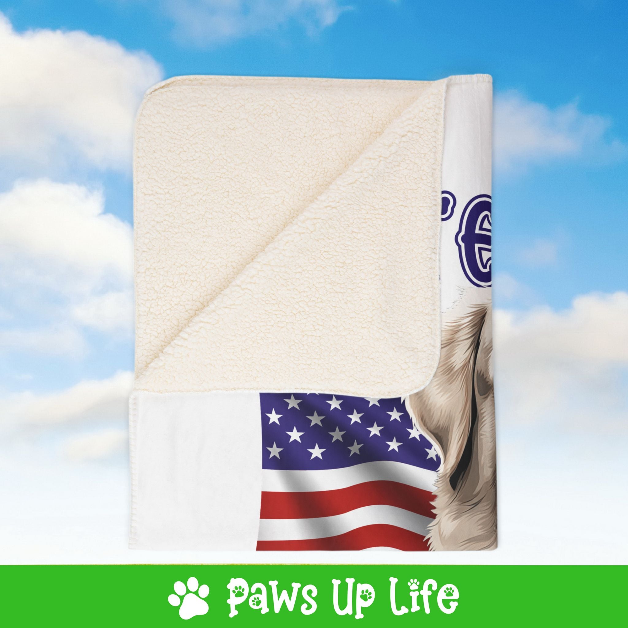 Great Pyrenees Dog United We Love Fleece Sherpa Blanket - Perfect for Snuggling and Cozy Napping | Paws Up Life, LLC