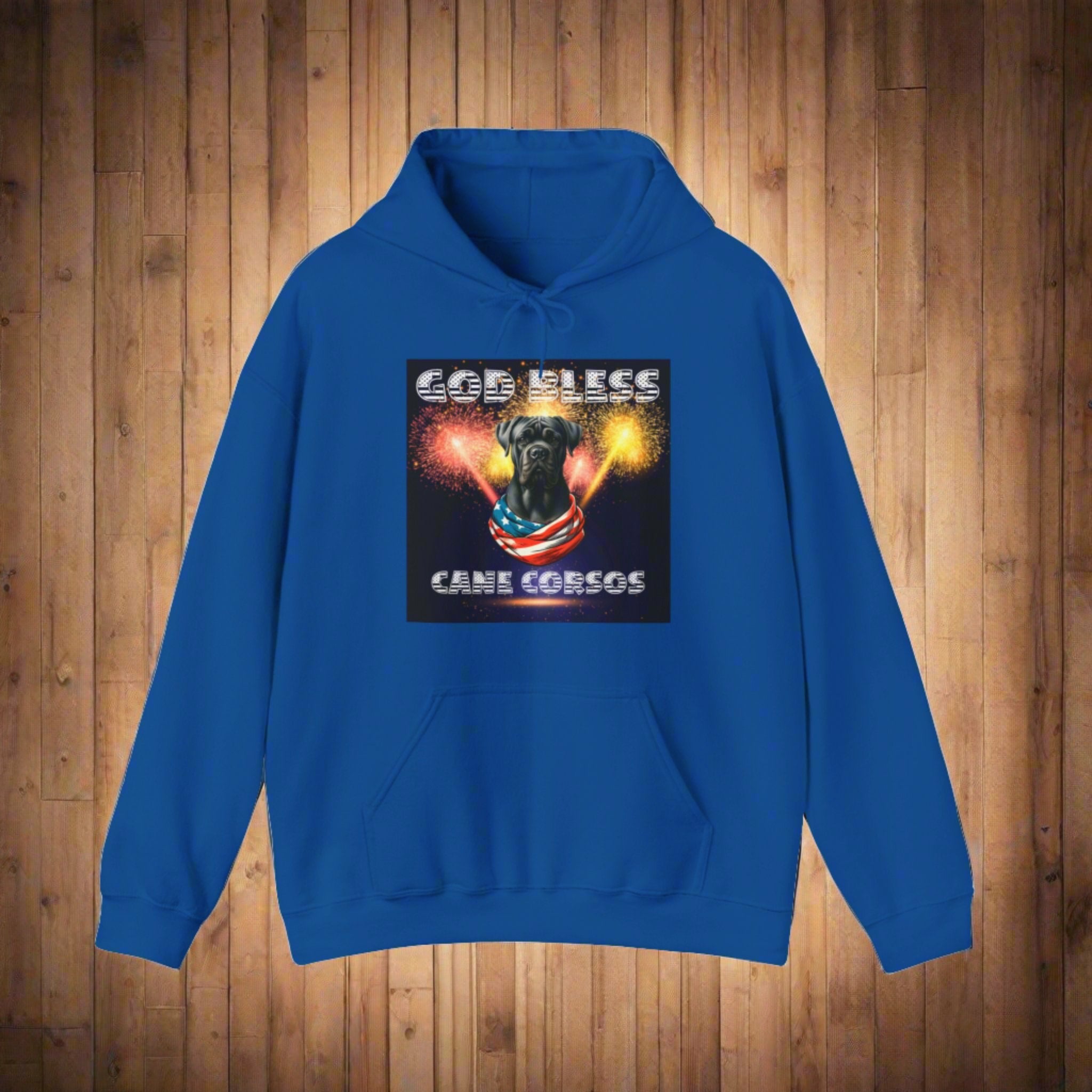 God Bless Cane Corso Patriotic Unisex Sweatshirt Heavy Blend™ Hooded | Paws Up Life, LLC