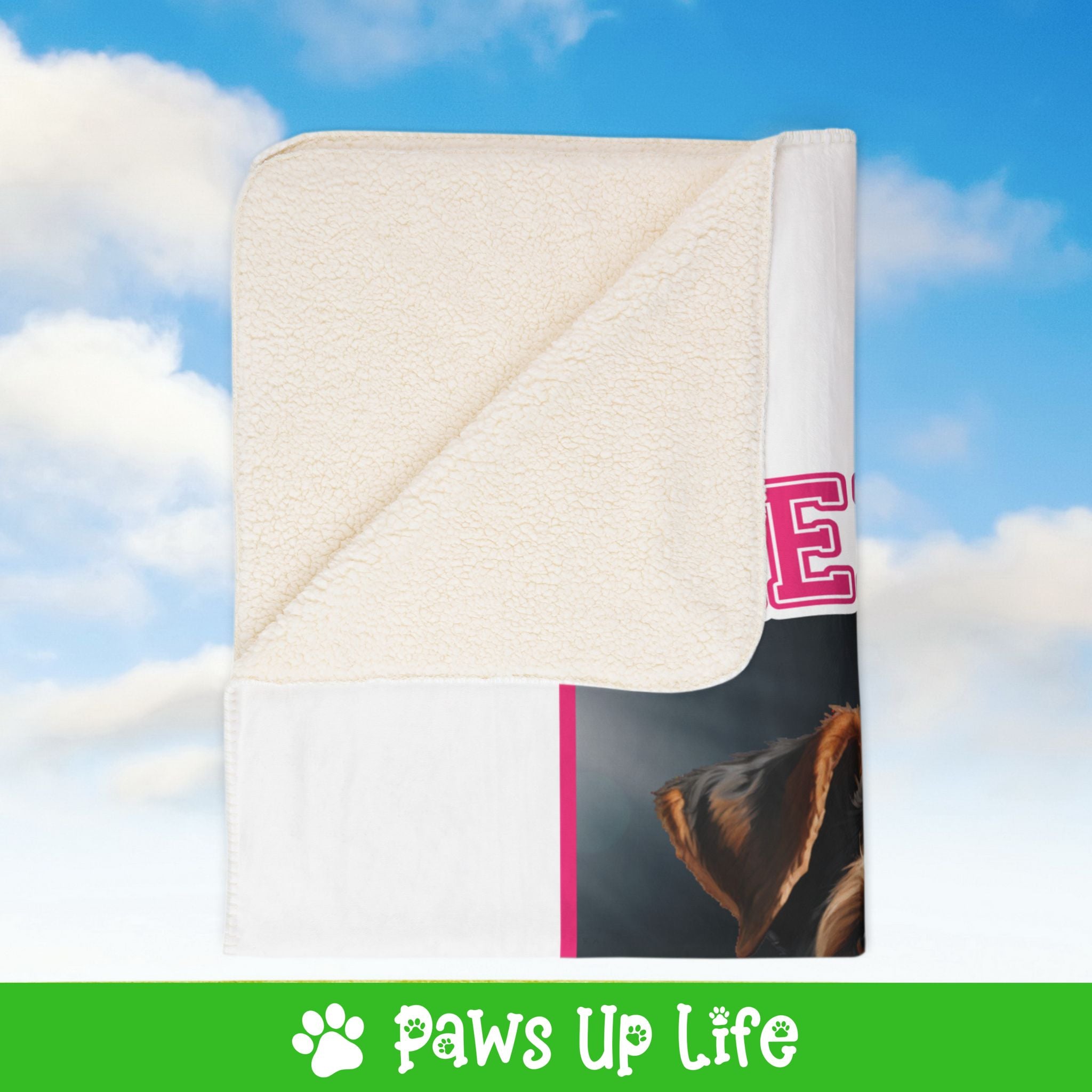 Airedale Terrier Cheer Buddy Dog Cheerleader Fleece Sherpa Blanket - Perfect for Snuggling and Cozy Napping | Paws Up Life, LLC