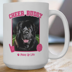 Newfoundland Football Cheer Buddy Cheerleading Dog 15oz Large Coffee Mug Ceramic Drinkware Tea Washable | Paws Up Life, LLC