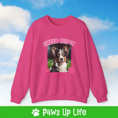 Cardigan Welsh Corgi Football Cheer Buddy Cheerleading Dog Crewneck Sweatshirt, Unisex Gift for Animal Lovers, Dog Mom Dad Sweatshirt, Cute Dog Lover Apparel, Fun Pet | Paws Up Life, LLC