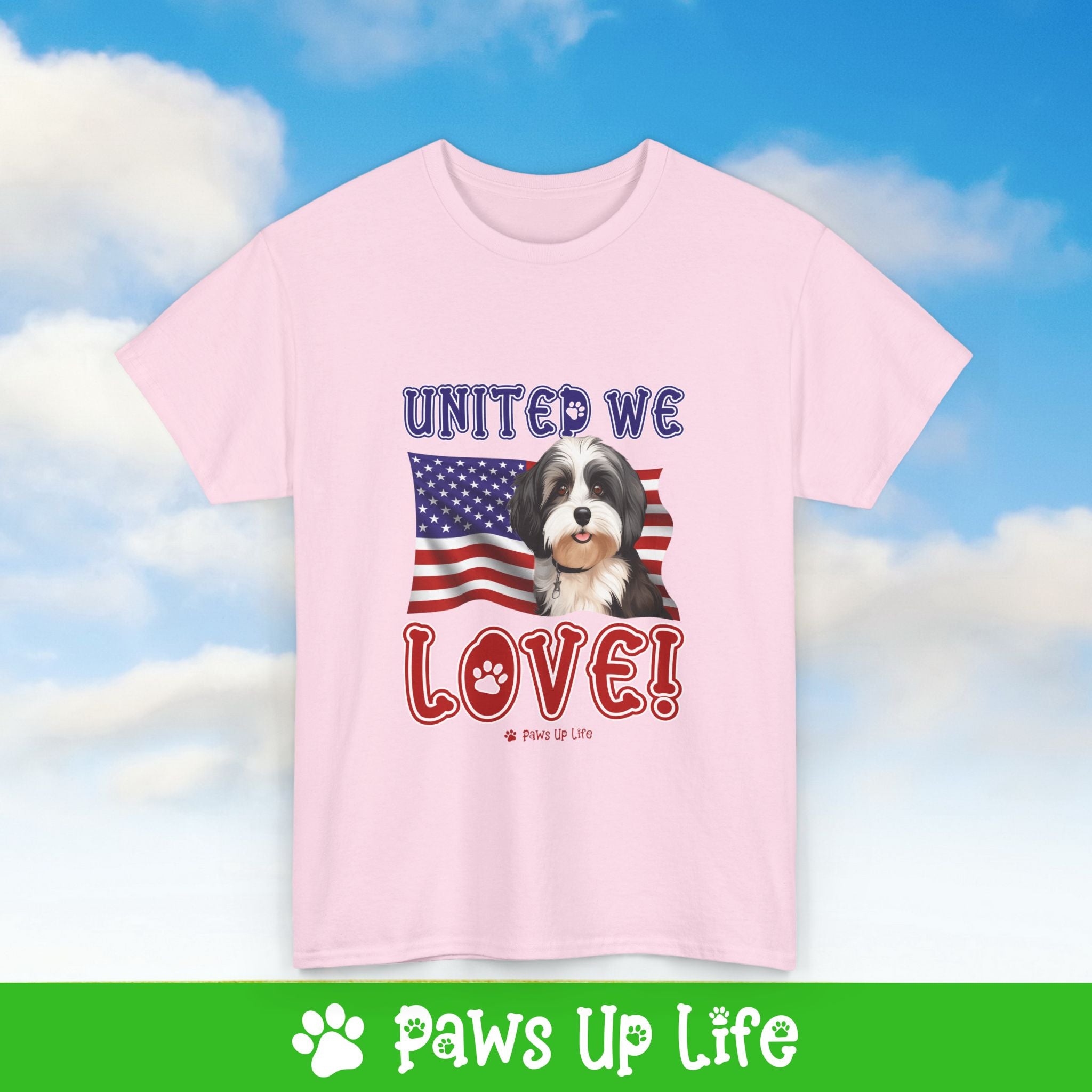 Havanese Dog United We Love Dog Tee, Shirt, Unisex Pet Lover Gift, Dog Mom Dad Tshirt, Animal Rescue Advocate, Cute Puppy Graphic Top Classic Collar | Paws Up Life, LLC