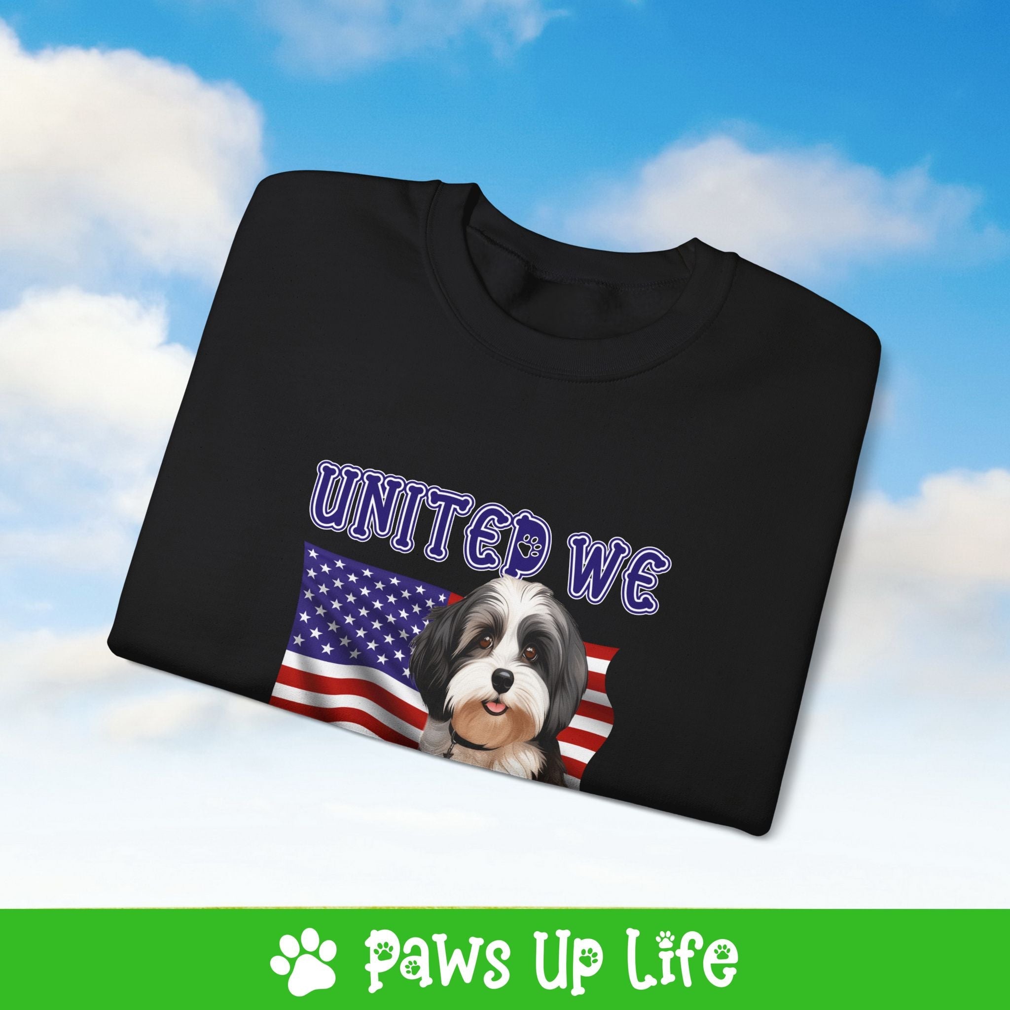 Havanese Dog United We Love Dog Crewneck Sweatshirt, Unisex Gift for Animal Lovers, Dog Mom Dad Sweatshirt, Cute Dog Lover Apparel, Fun Pet | Paws Up Life, LLC