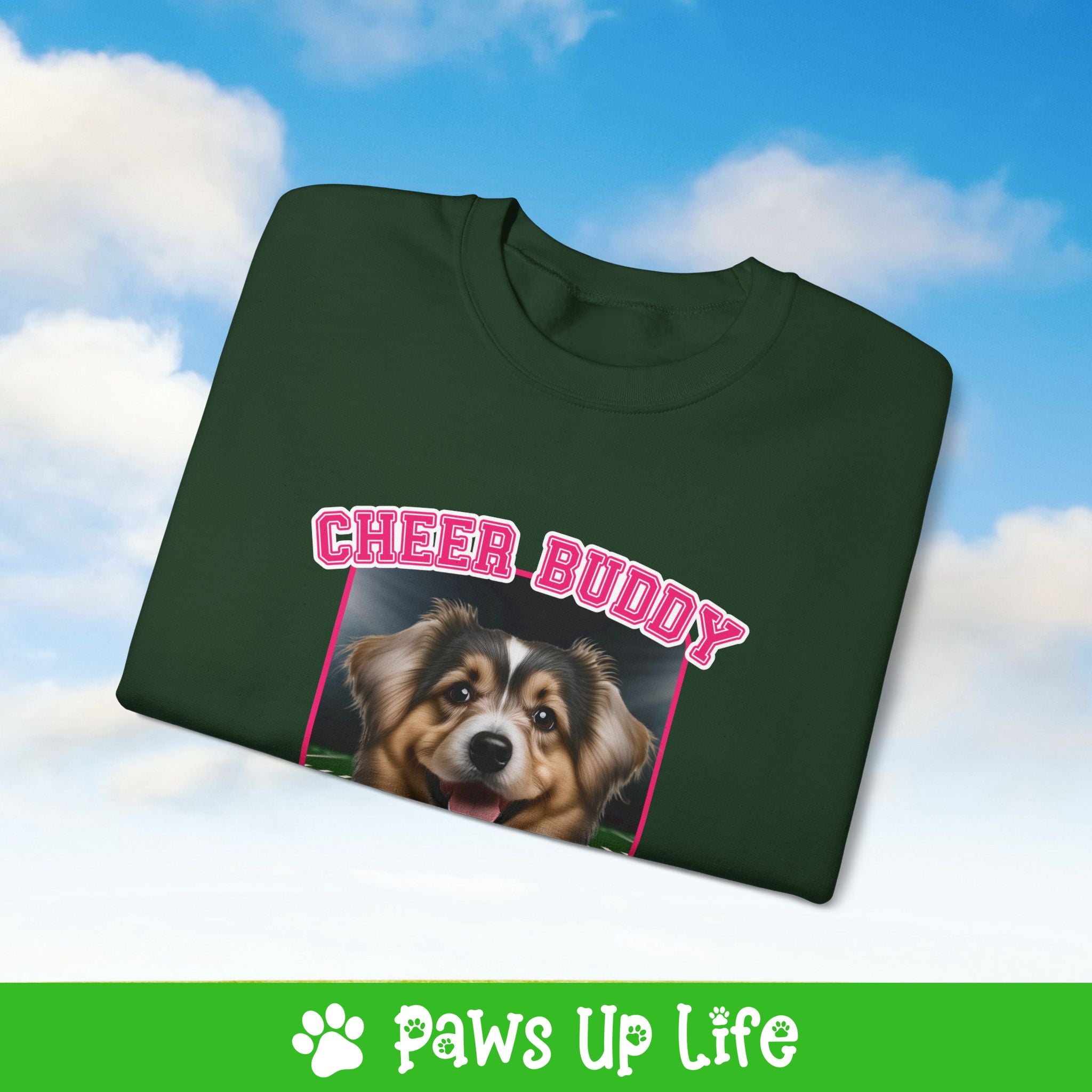 Havanese Football Cheer Buddy Cheerleading Dog Crewneck Sweatshirt, Unisex Gift for Animal Lovers, Dog Mom Dad Sweatshirt, Cute Dog Lover Apparel, Fun Pet | Paws Up Life, LLC