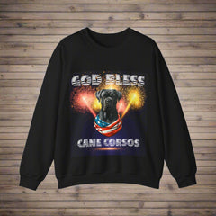 God Bless Cane Corso Patriotic Unisex Sweatshirt Heavy Blend™ Crewneck | Paws Up Life, LLC