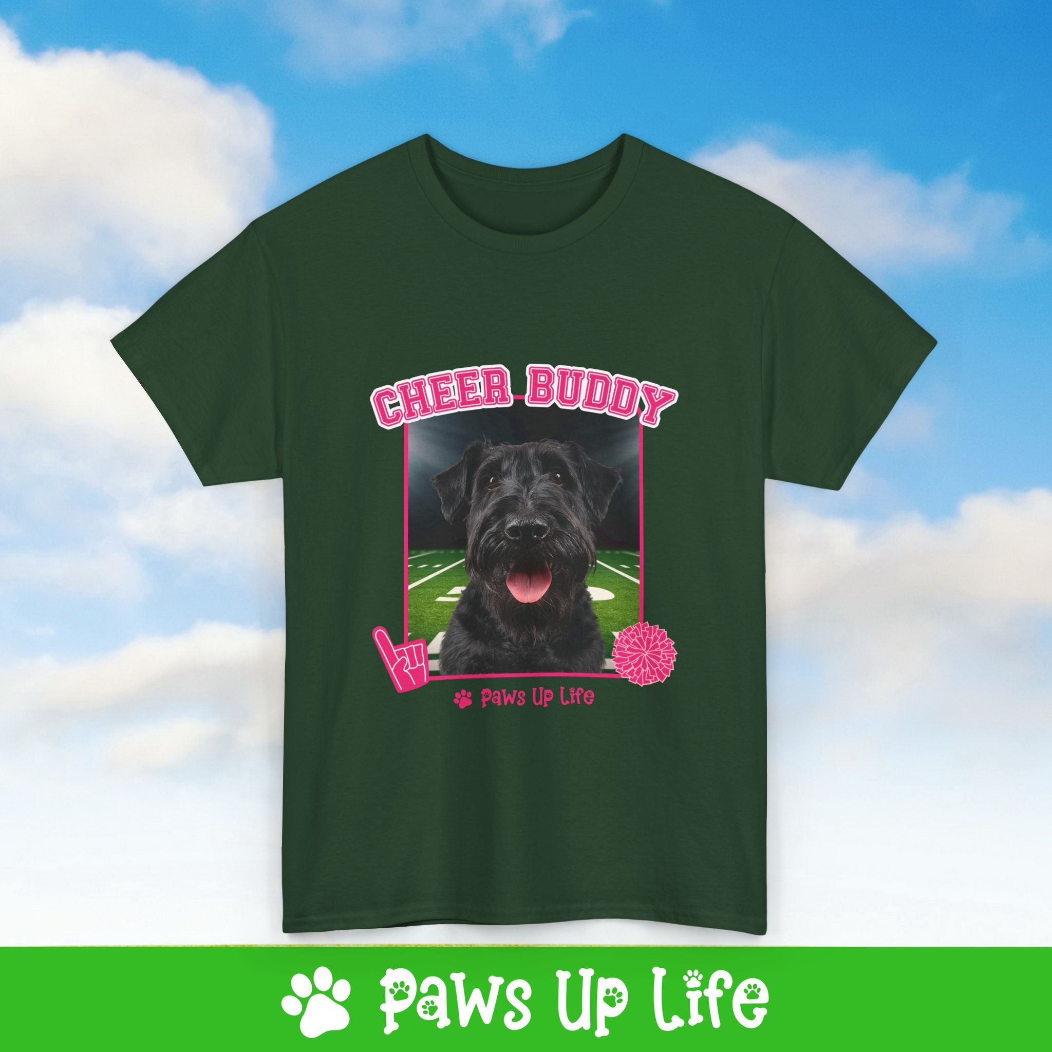 Irish Terrier Football Cheer Buddy Cheerleading Dog Tee, Shirt, Unisex Pet Lover Gift, Dog Mom Dad Tshirt, Animal Rescue Advocate, Cute Puppy Graphic Top Classic Collar | Paws Up Life, LLC