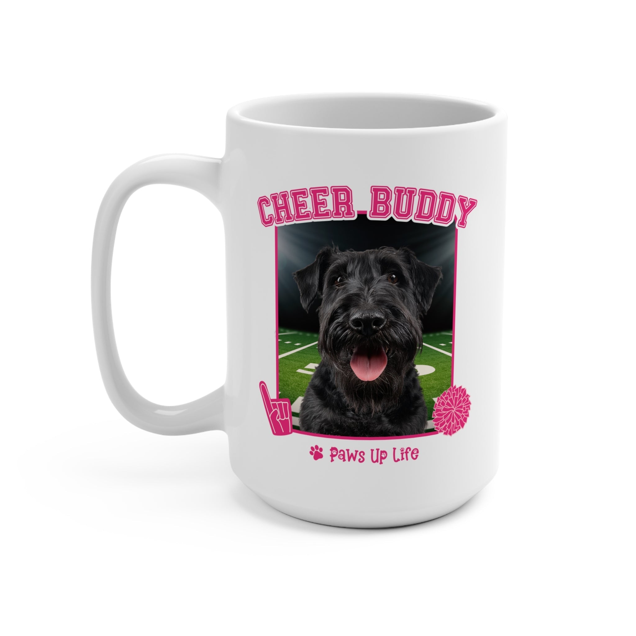 Irish Terrier Football Cheer Buddy Cheerleading Dog 15oz Large Coffee Mug Ceramic Drinkware Tea Washable