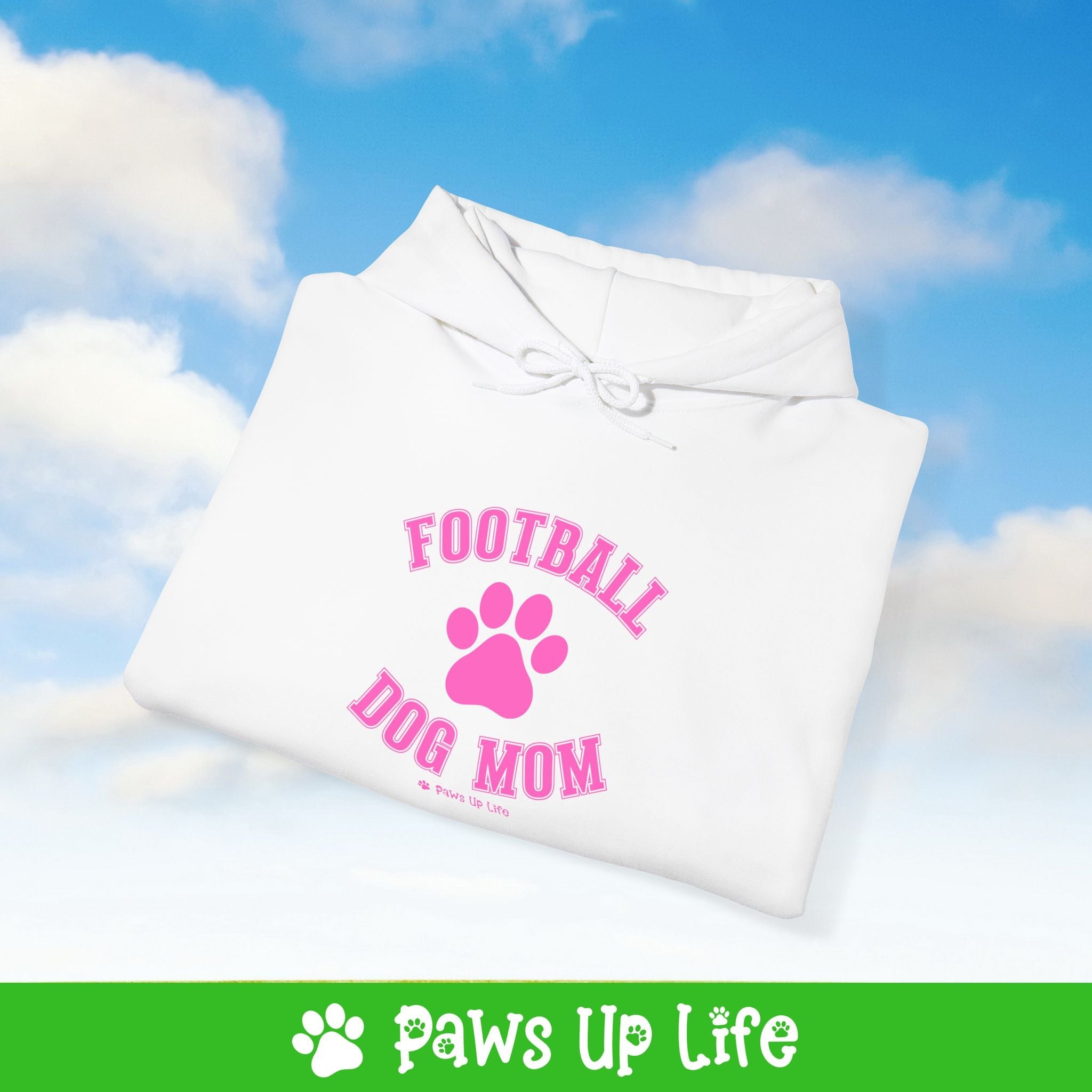 Football Dog Mom Football Unisex Hoodie Hooded Sweatshirt Classic Cotton | Paws Up Life, LLC