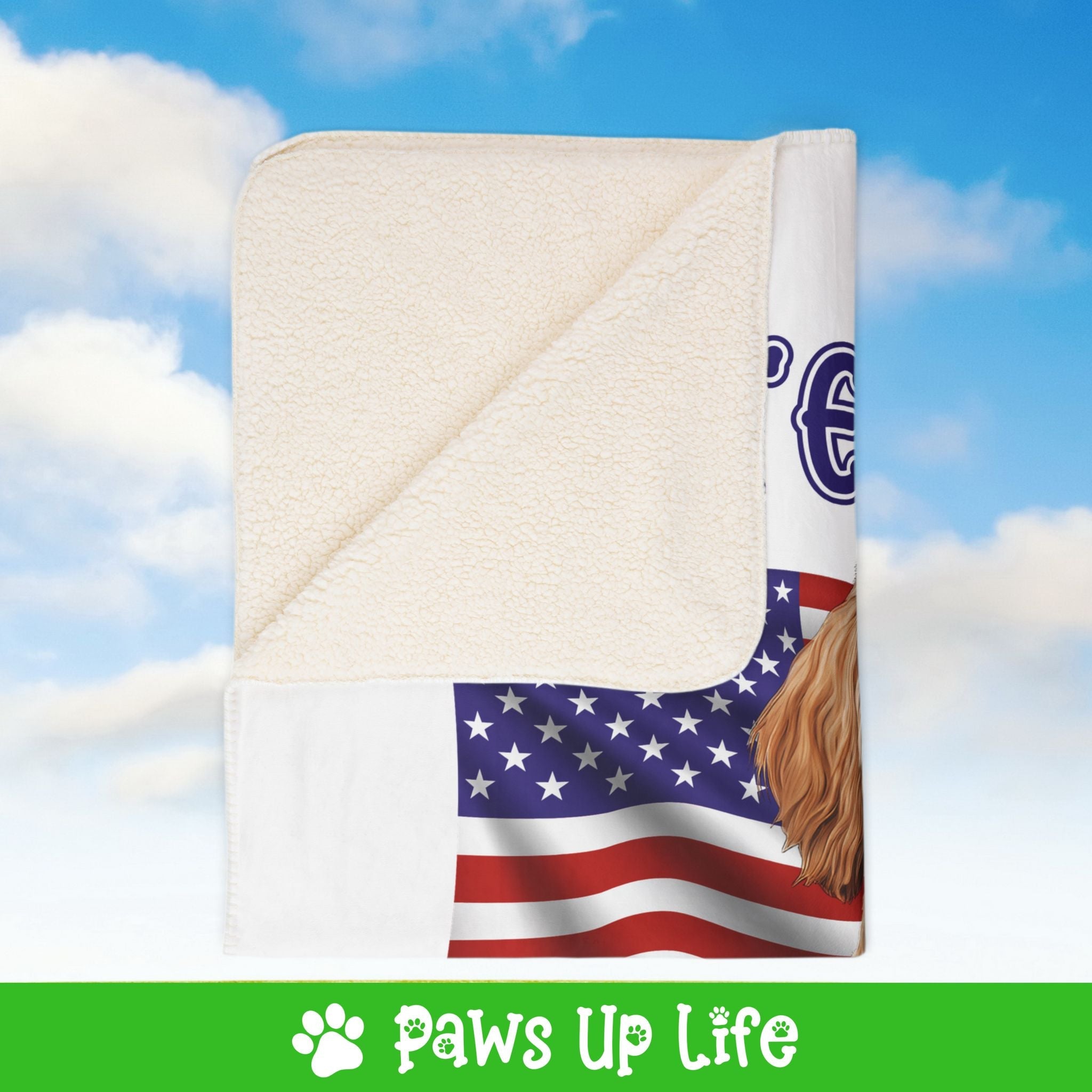 Cavoodle Dog United We Love Fleece Sherpa Blanket - Perfect for Snuggling and Cozy Napping | Paws Up Life, LLC