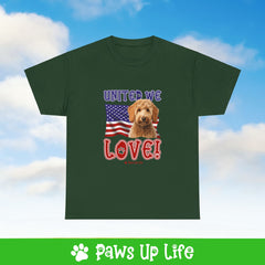 Groodle Dog United We Love Dog Tee, Shirt, Unisex Pet Lover Gift, Dog Mom Dad Tshirt, Animal Rescue Advocate, Cute Puppy Graphic Top Classic Collar | Paws Up Life, LLC