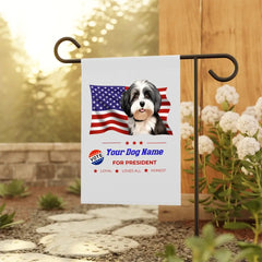 Garden Flag | Vote for My Dog Personalized Campaign Garden Flag - 2 Sizes to Choose From