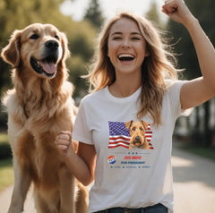 T-Shirt | Vote For My Dog Campaign Personalized TShirt Tee - White | Paws Up Life, LLC