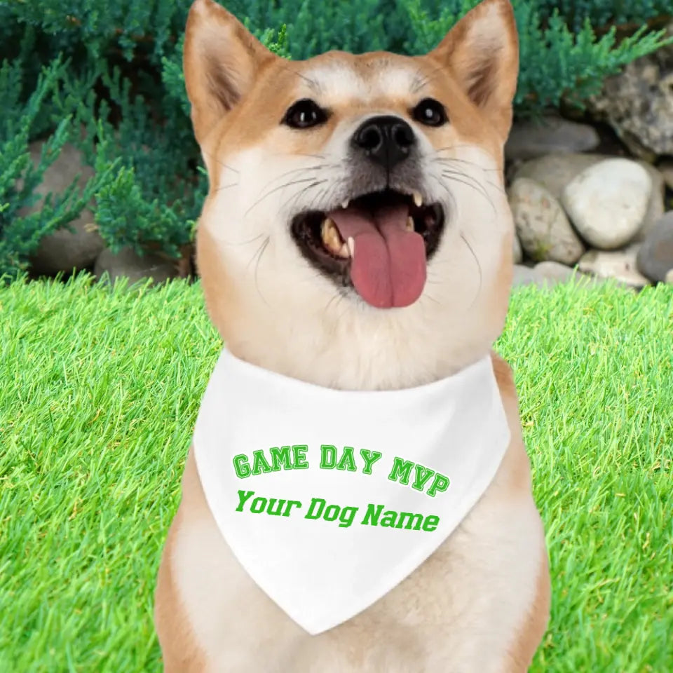 Bandana | Game Day MVP Dog Personalized Football Adjustable Bandana | Paws Up Life, LLC