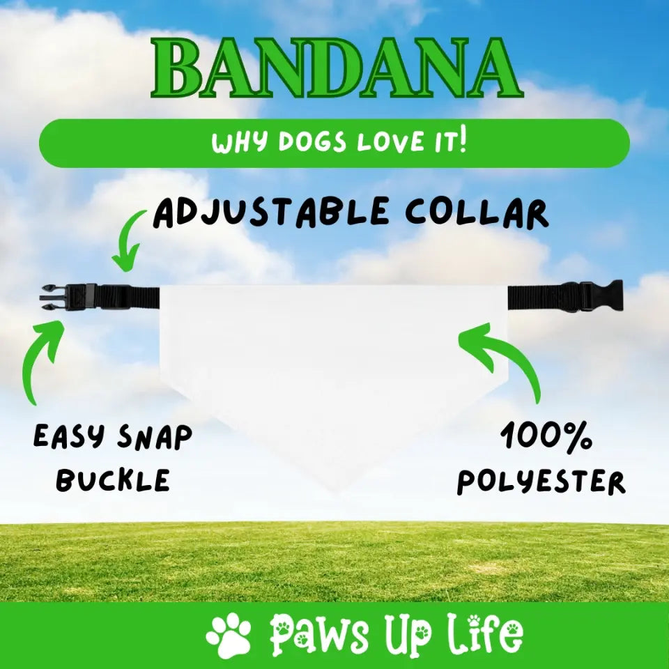 Bandana | Game Day MVP Dog Personalized Football Adjustable Bandana | Paws Up Life, LLC