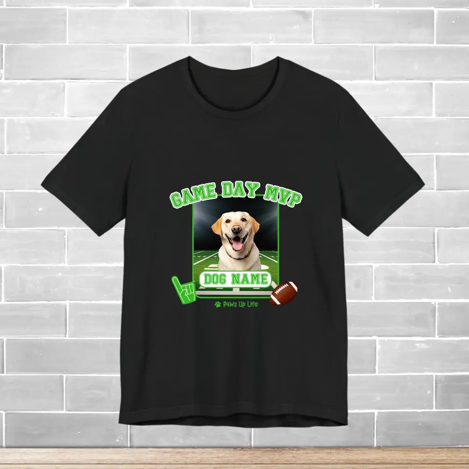 TShirt | Game Day MVP Football Dog Personalized Jersey TShirt | Paws Up Life, LLC