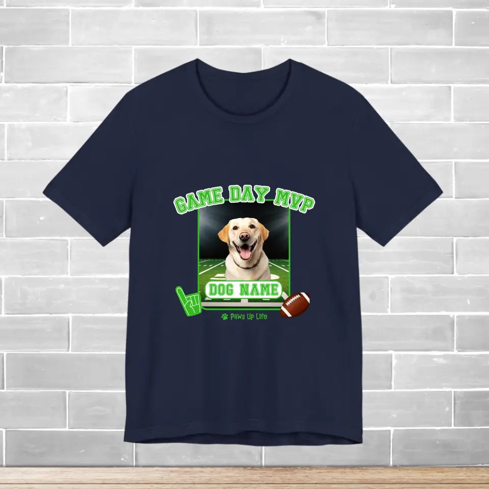 TShirt | Game Day MVP Football Dog Personalized Jersey TShirt | Paws Up Life, LLC