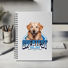 Greatest Dog Dad Personalized Spiral Notebook Gift For Him