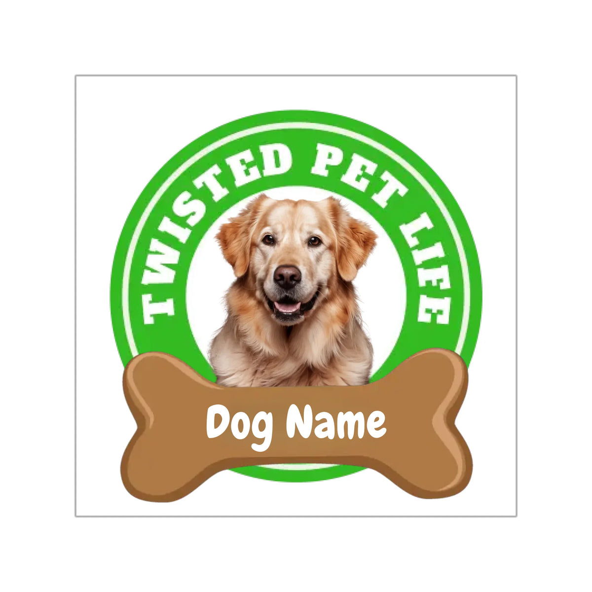 Twisted Pet Life Personalized Stickers for Dog Lovers