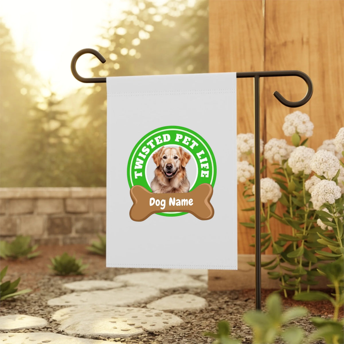 Twisted Pet Life Personalized Garden Flag for Dog Lovers