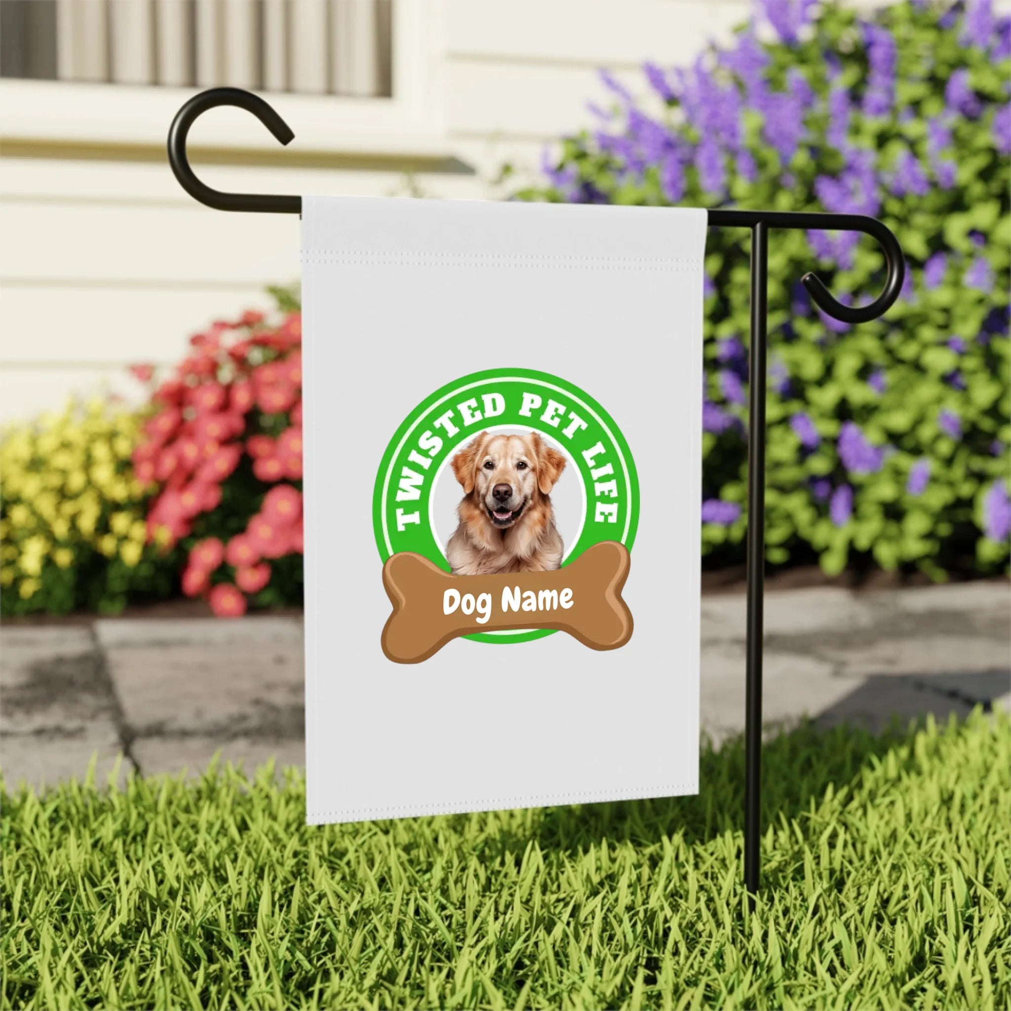 Twisted Pet Life Personalized Garden Flag for Dog Lovers