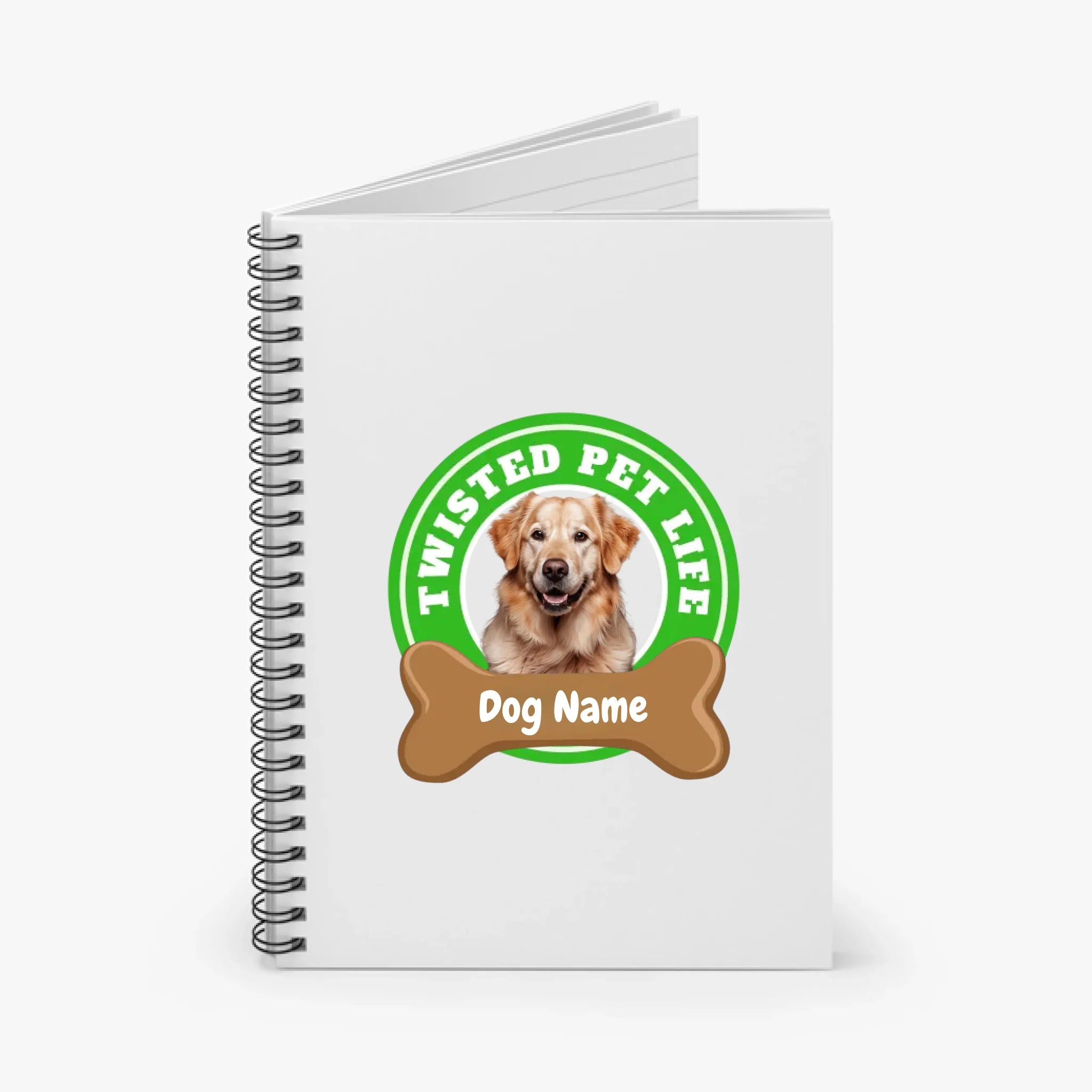 Twisted Pet Life Personalized Spiral Notebook for Dog Lovers