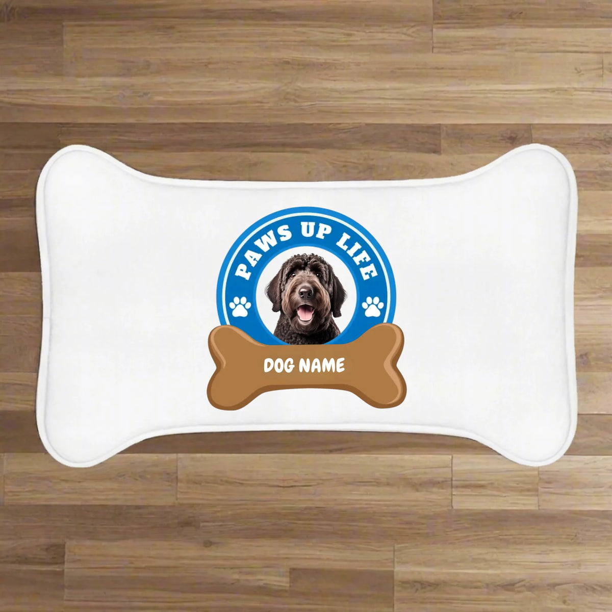 Puppy Dog Feeding Mat | Personalized Bone Shaped Pet Mat by Twisted Pet Life