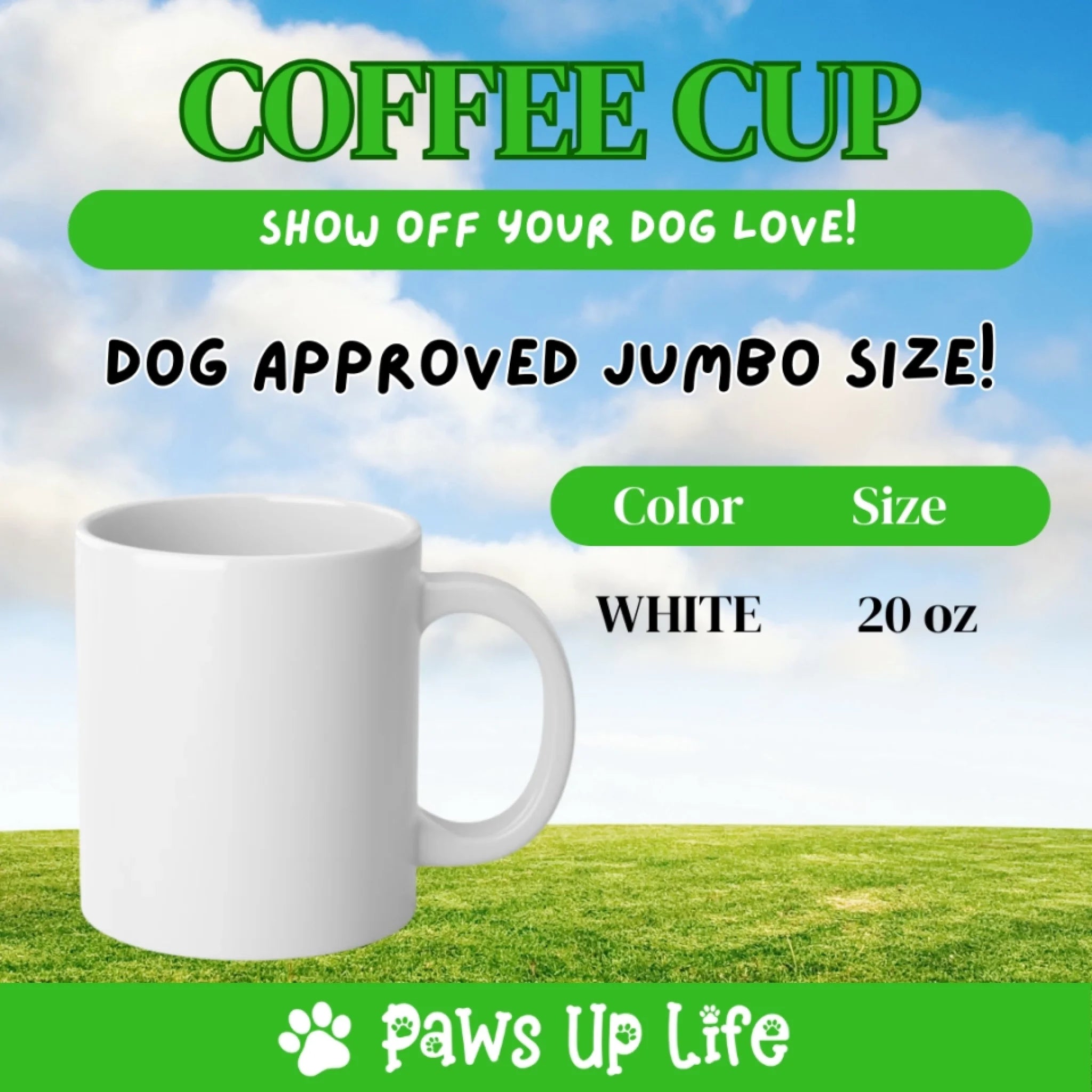 Coffee Mug | Game Day MVP Dog Personalized Football Coffee Mug Jumbo 20oz