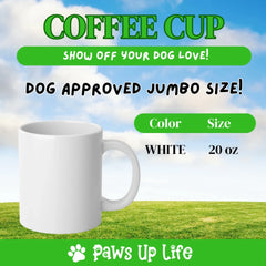 Coffee Mug | Game Day MVP Dog Personalized Football Coffee Mug Jumbo 20oz