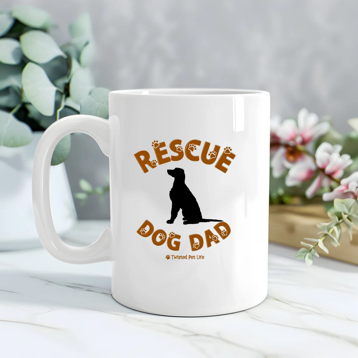 Rescue Dog Dad Coffee Mug | Personalized Dog Lover Adoption Gift