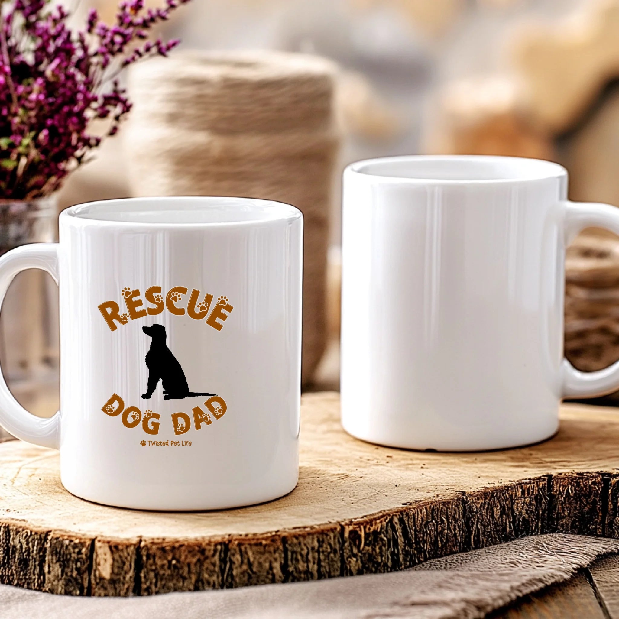 Rescue Dog Dad Coffee Mug | Personalized Dog Lover Adoption Gift