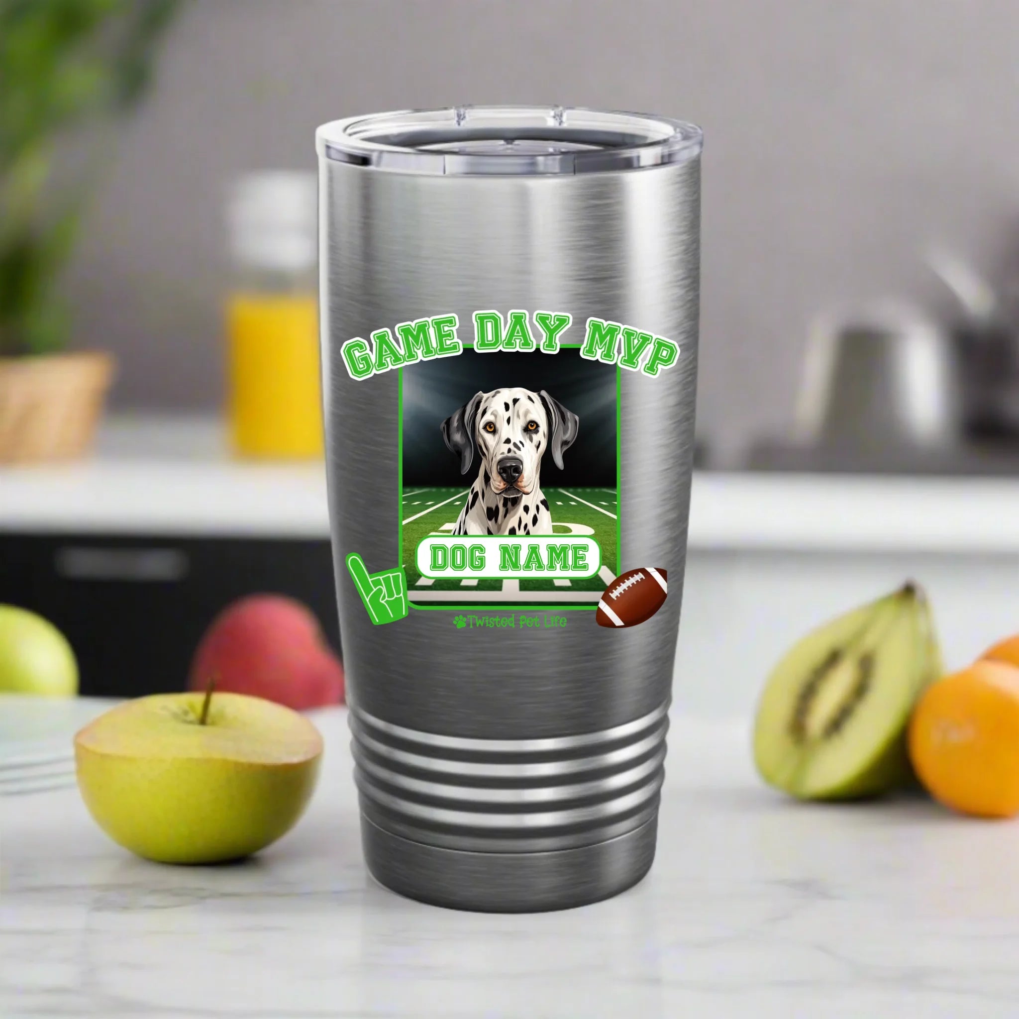 Tumbler | Game Day MVP Dog Personalized Football 20oz Tumbler Cup