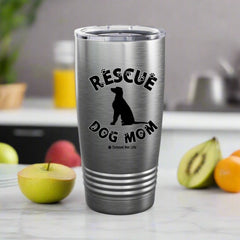 Rescue Dog Mom Tumbler | Personalized Custom Dog Lover Gift