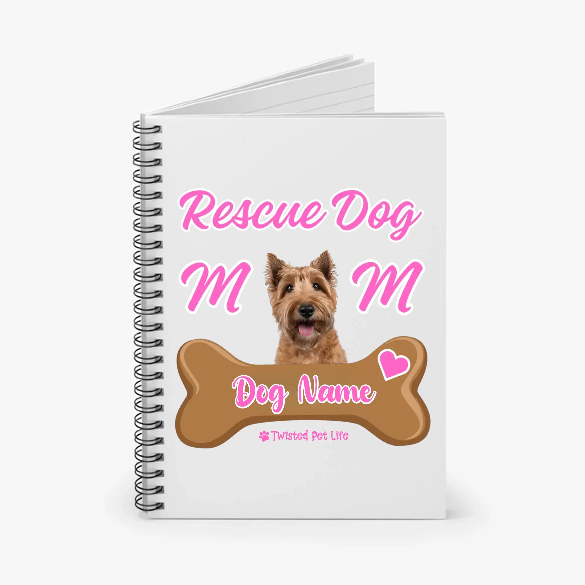 Rescue Dog Mom Notebook | Personalized Dog Lover Gift