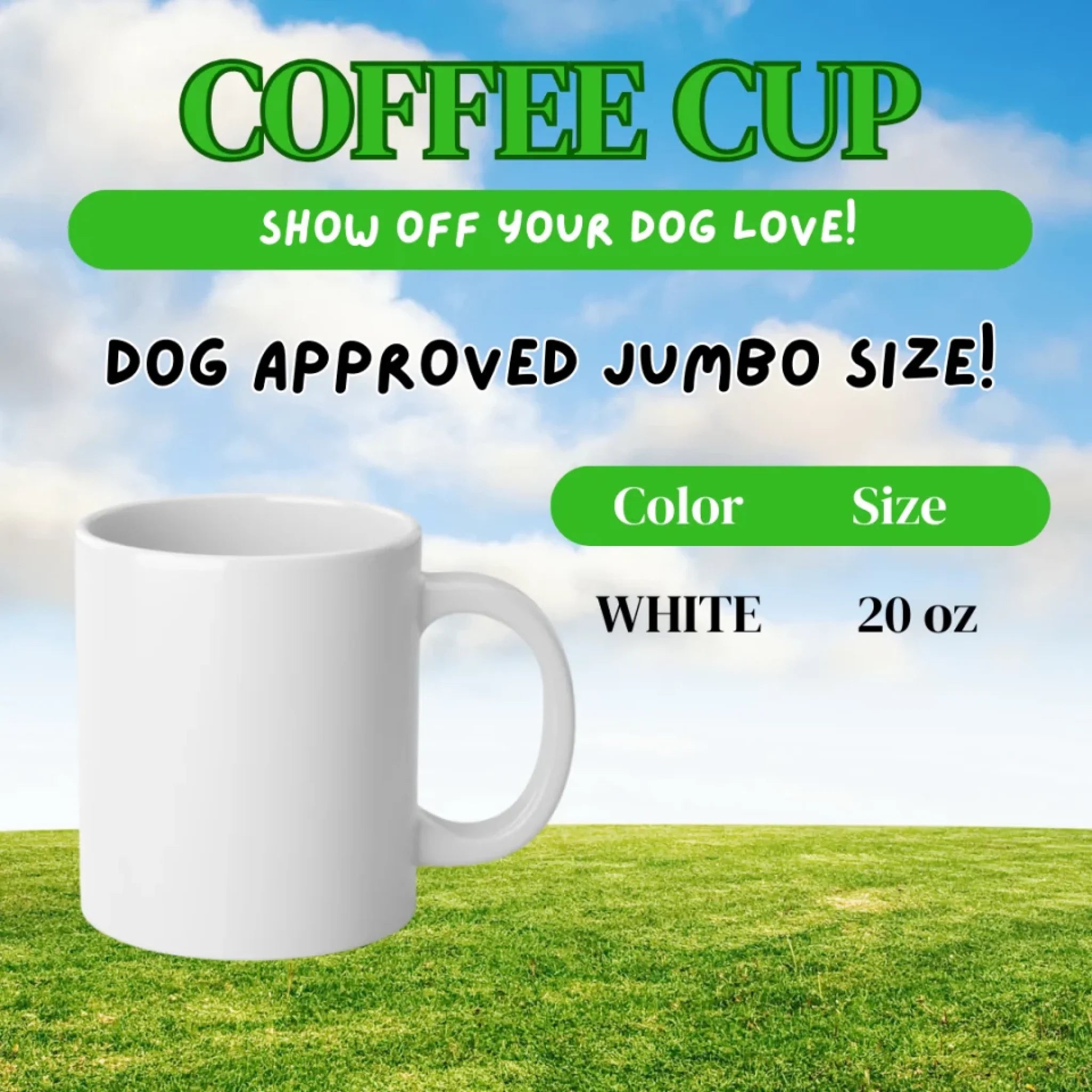 Coffee Cup 20oz - Size Chart