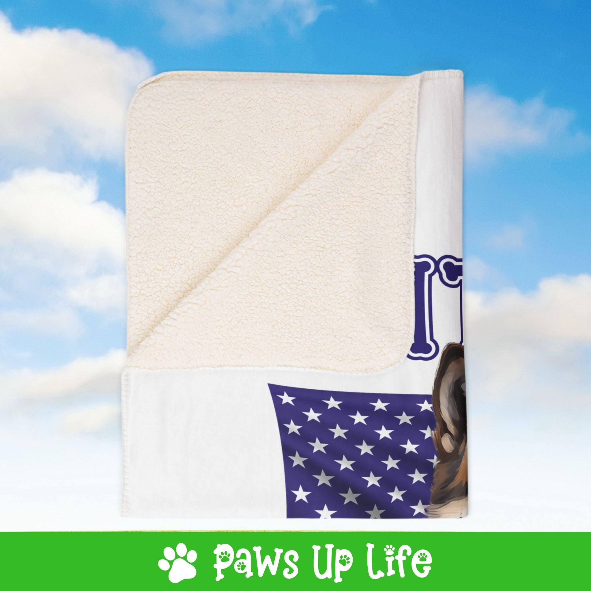 Akita Dog United We Love Fleece Sherpa Blanket - Perfect for Snuggling and Cozy Napping | Paws Up Life, LLC