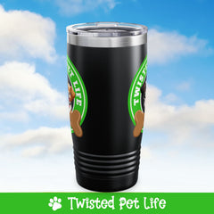 Twisted Pet Life Brand Logo Ringneck Tumbler 20oz Green