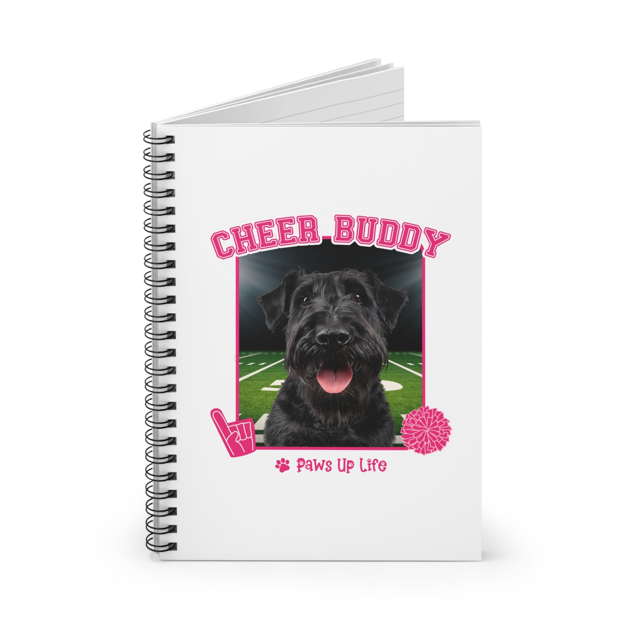 Irish Terrier Football Cheer Buddy Cheerleading Dog Spiral Notebook for Office and Home - Ruled Line | Paws Up Life, LLC