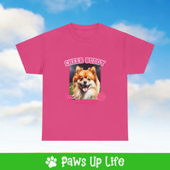 Pomeranian Football Cheer Buddy Cheerleading Dog Tee, Shirt, Unisex Pet Lover Gift, Dog Mom Dad Tshirt, Animal Rescue Advocate, Cute Puppy Graphic Top Classic Collar | Paws Up Life, LLC